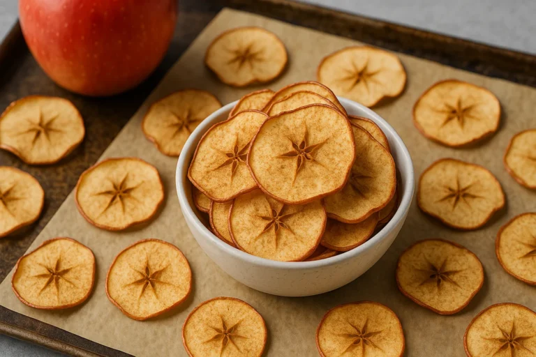 Chips de manzana al horno: Snack saludable, crujiente y Sin Gluten