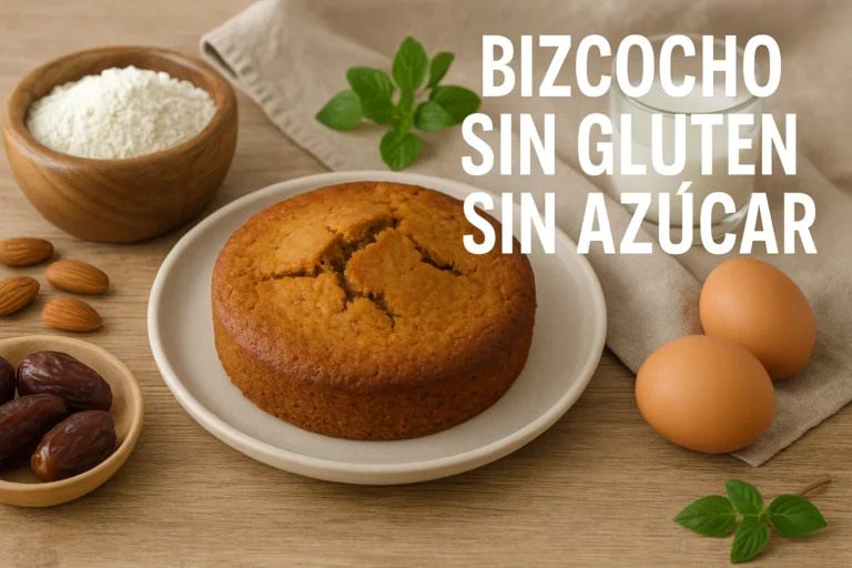 bizcocho sin gluten y sin azúcar fácil
